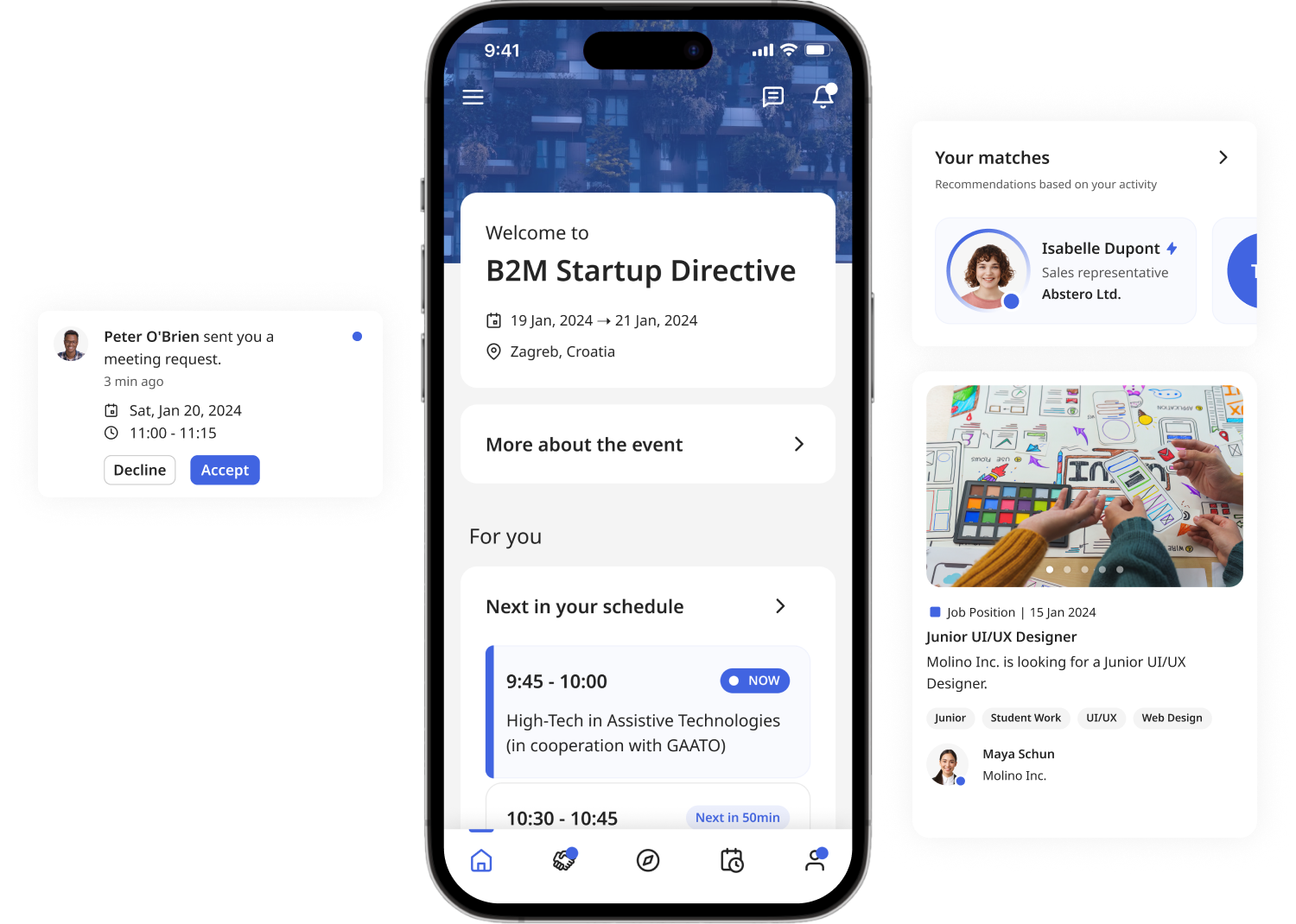 Save your participants' time with an event networking app designed to simplify event attendance and facilitate meaningful B2B connections.