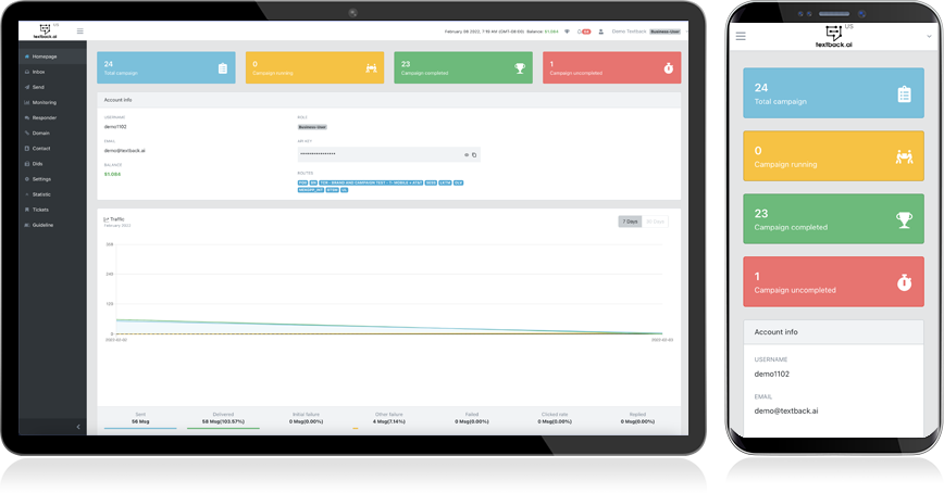 textback.ai screenshot: textback.ai home