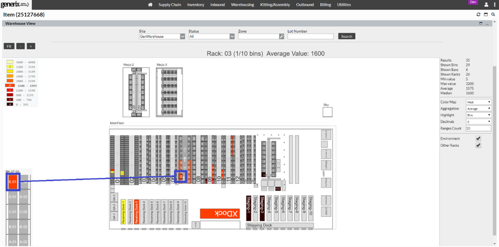 Generix WMS Software - Track Items by Location and Quantity