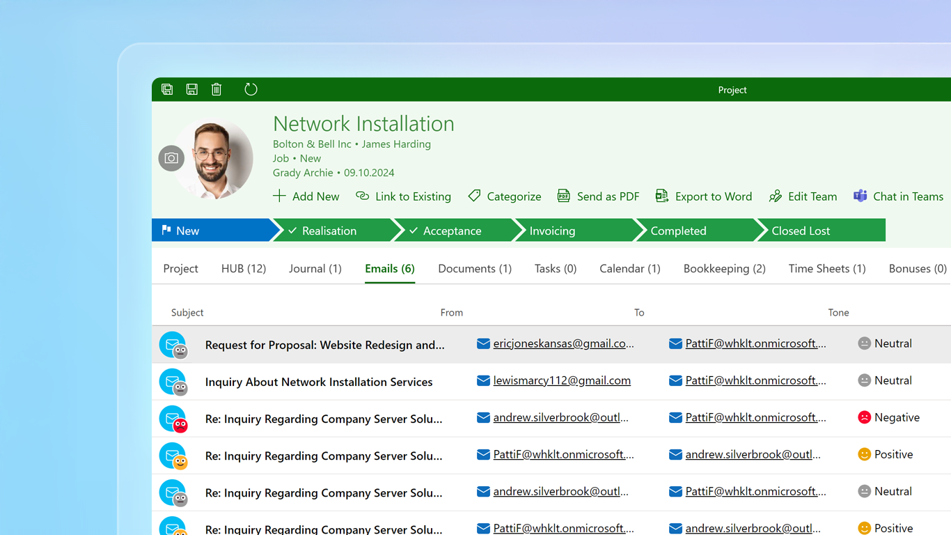 eWay-CRM Software - Project-management module helps keep track of all deliveries.