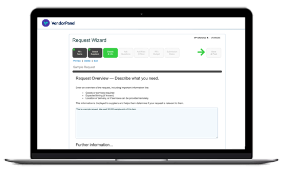 RFx Wizard guides buyers through your process