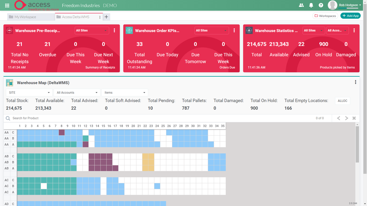 Access Delta WMS screenshot