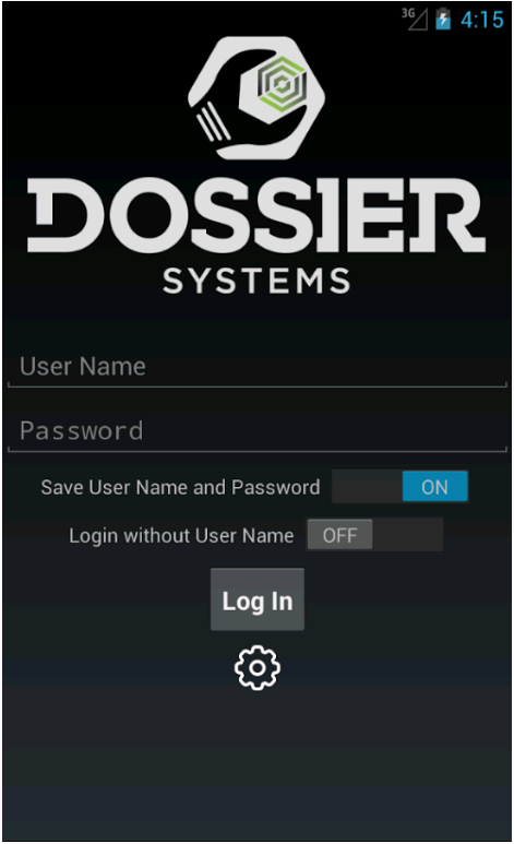 Dossier Fleet Maintenance Software - Dossier Systems mobile log-in