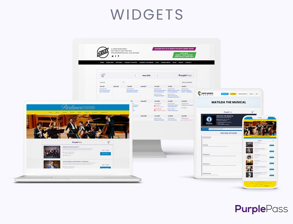 WIDGETS - Seamlessly embed the entire buying experience from start to finish on your own website by simply copying and pasting a few lines of code.