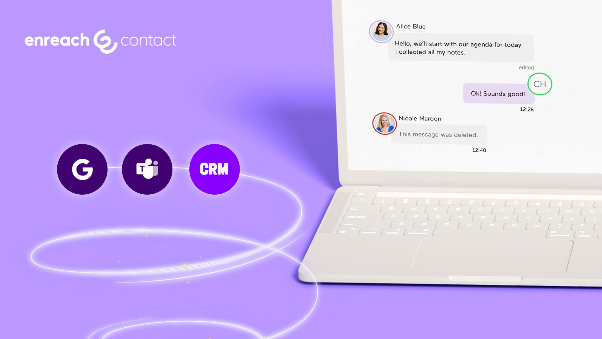 Centralita Virtual Enreach Contact: integra tu sistema de telefonía con Google, con Microsoft Teams y con más de 100 CRMs, llamadas desde ordenador, móvil y teléfonos IP