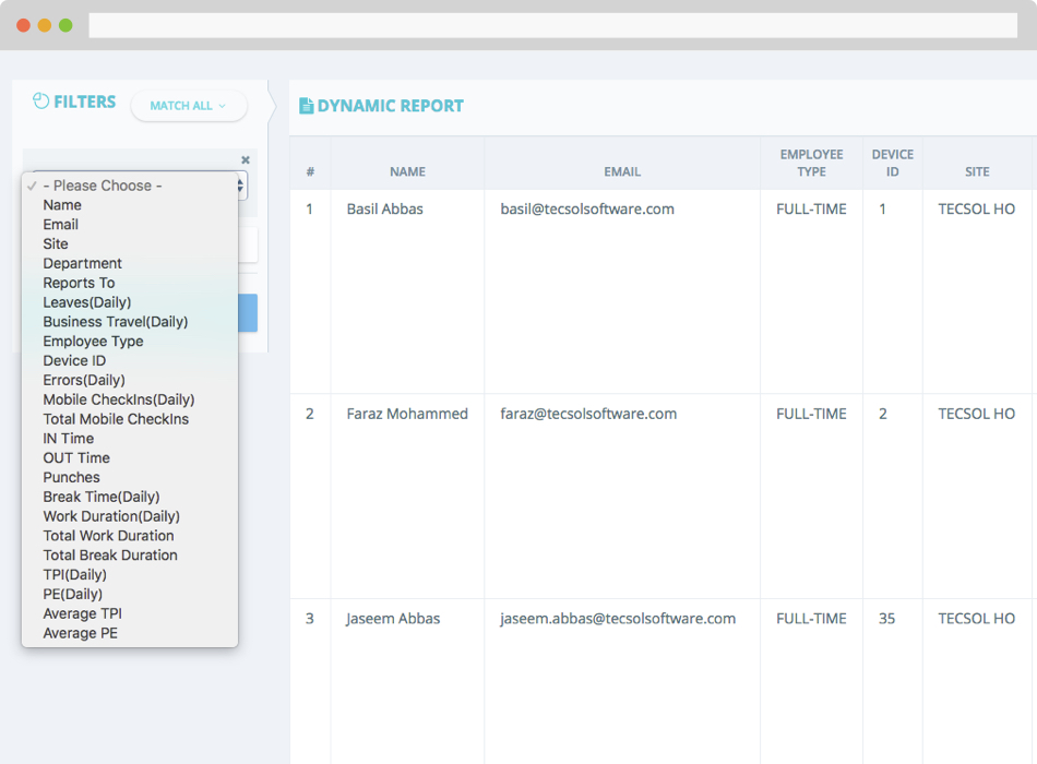 Generate dynamic reports