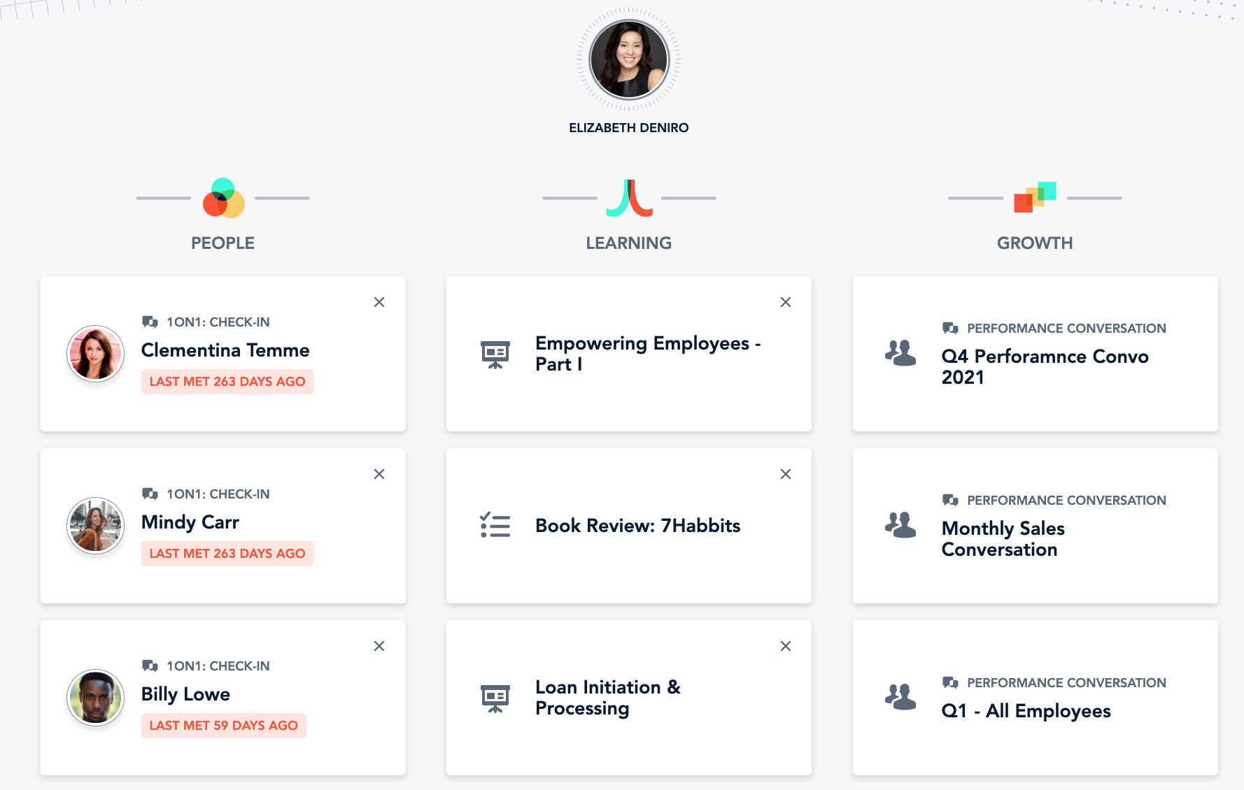 BRIDGE Software - Employee View: See courses, programs, 1:1s, Goals, learning tasks, all in one place