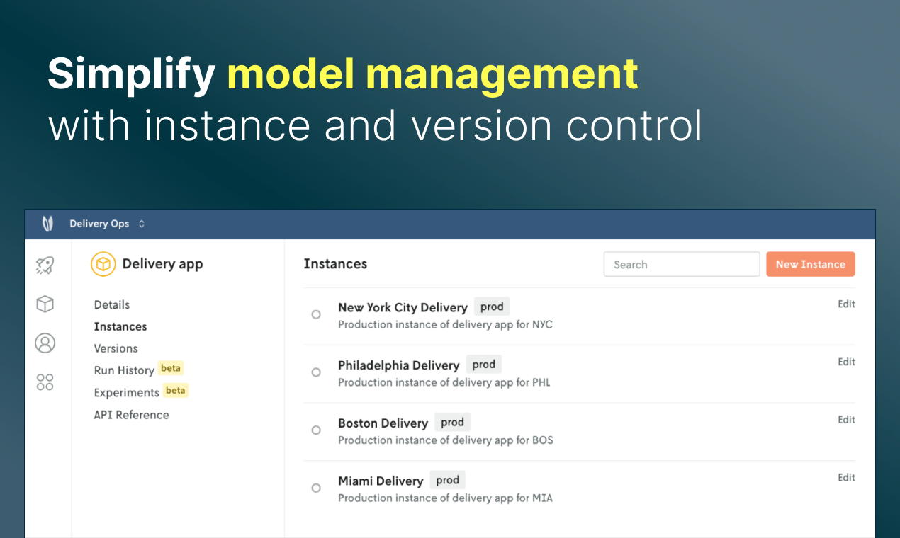 Simplify model management with instance and version control