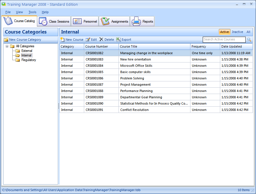 Training Manager Software - 1