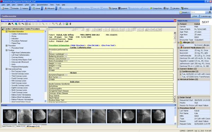Cerner Ambulatory screenshot: PowerChart - Cardiology specific solution