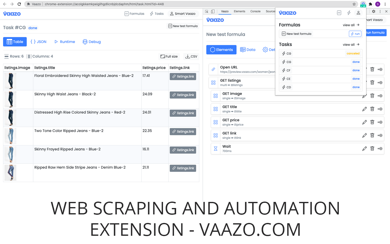 Web Scraping and Automation Extension