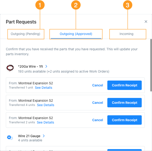 MaintainX Software - MaintainX request parts