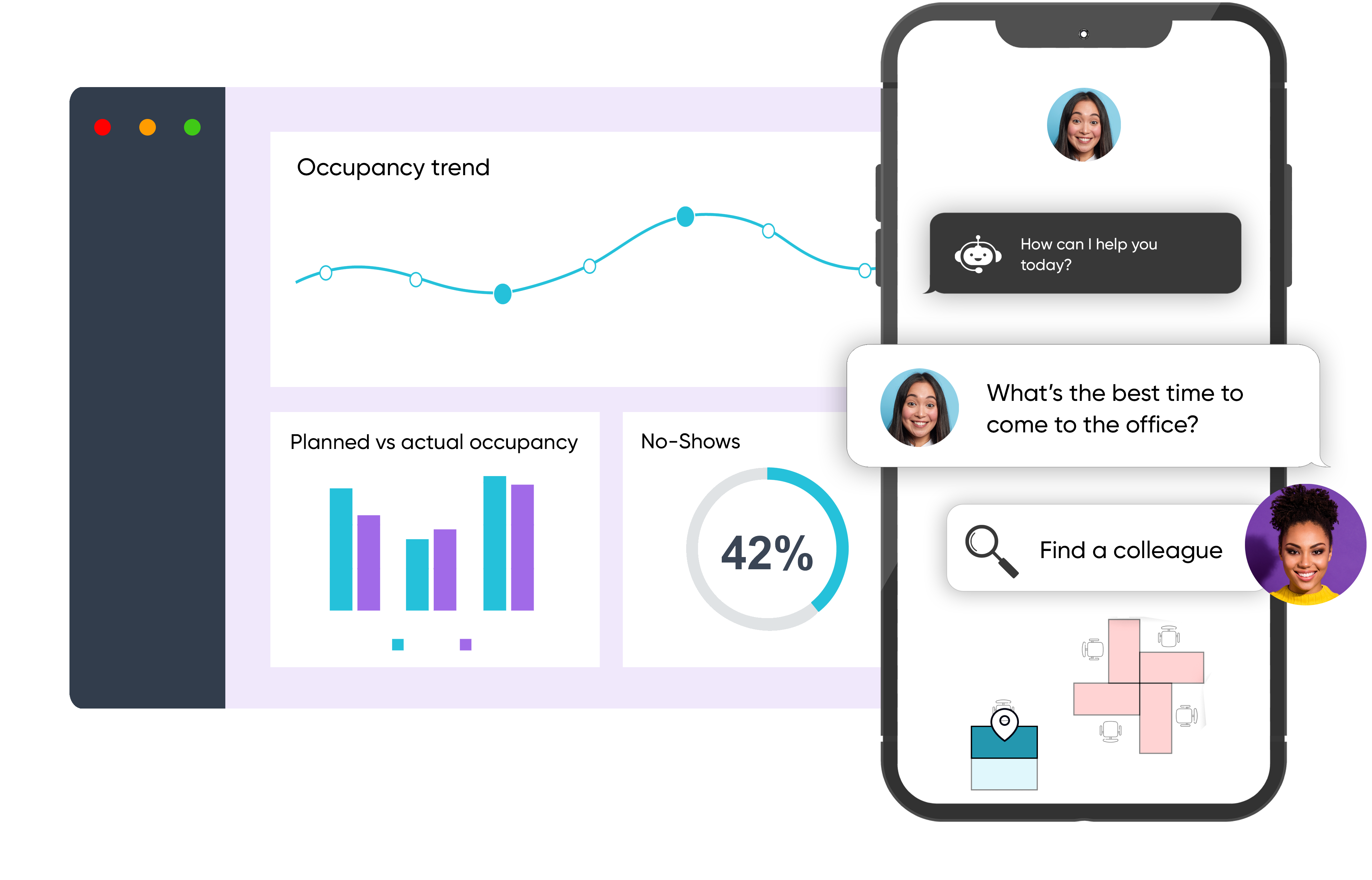 HubStar PresenceIQ screenshot: HubStar occupancy tracking