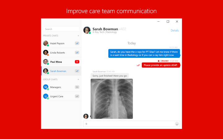Trillian screenshot: Improve care team communication