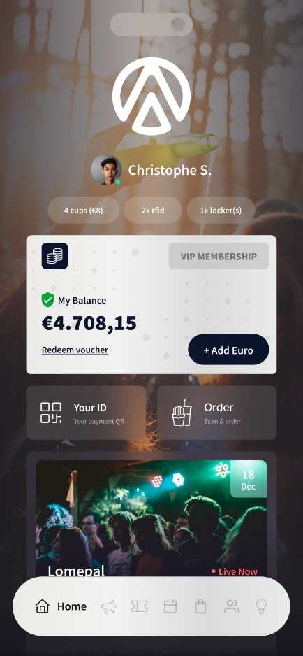 AnyKrowd screenshot: AnyKrowd account balance