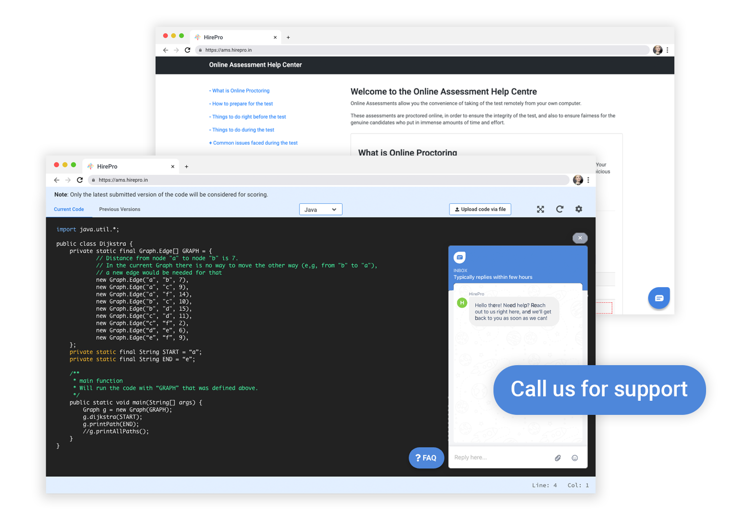 HirePro Coding Assessment screenshot: Superior_candidate_experience