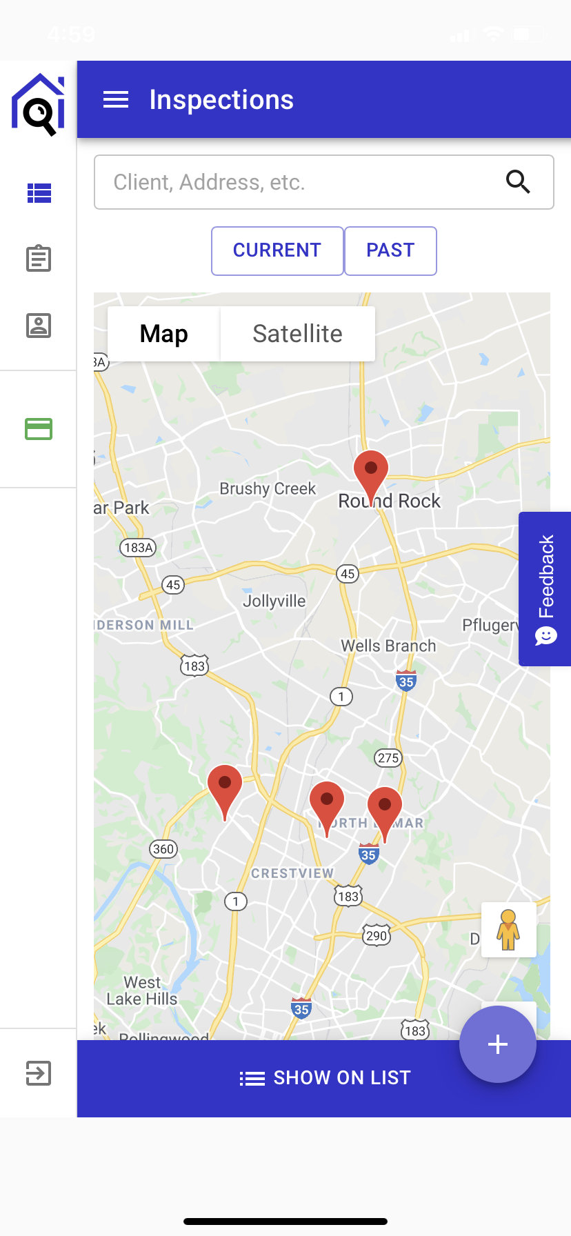 Map view of your inspections. And you can navigate directly from here!