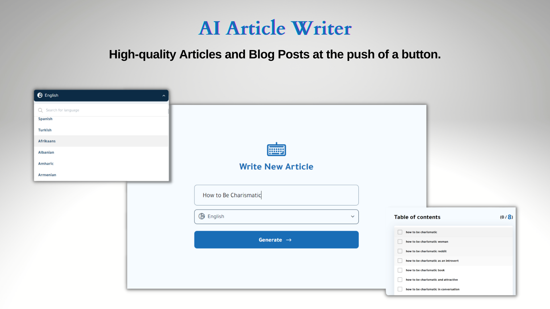 Generate Articles