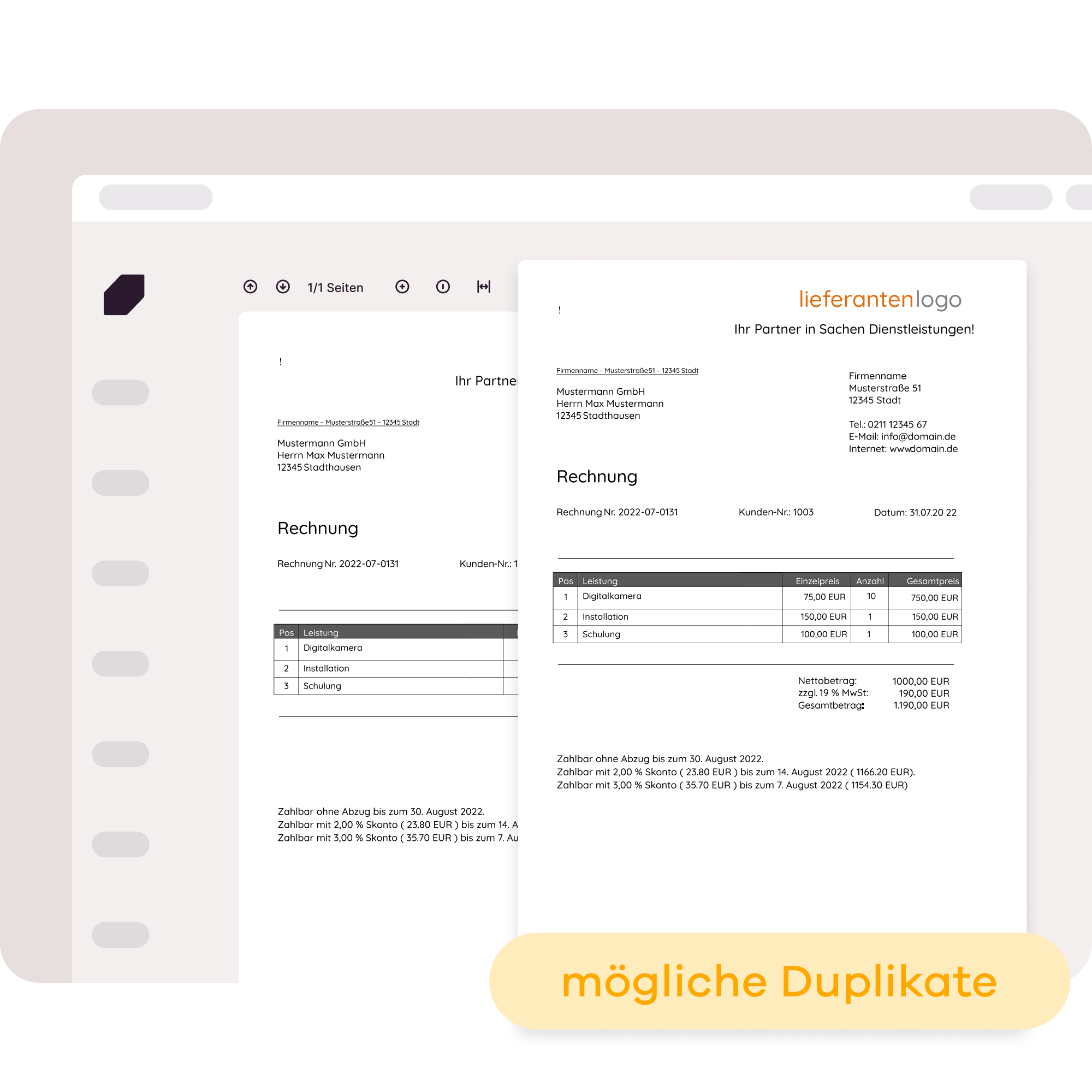 CANDIS Software - Candis checks for duplicate invoices
