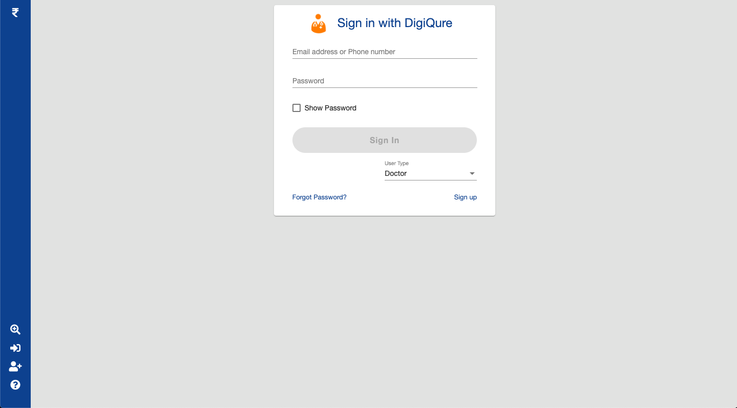 DigiQure Sign-in Portal
