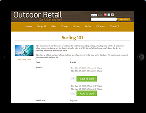 Rain Point of Sale outdoor retail screenshot