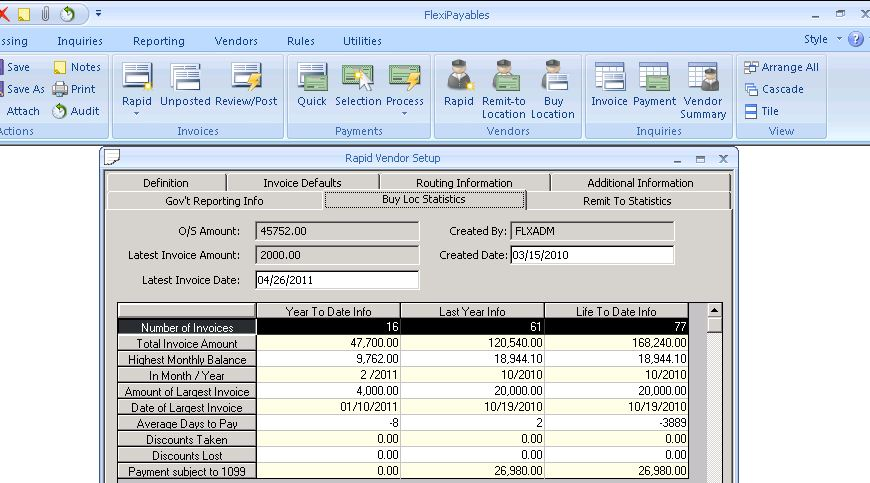 Flexi Software Software - Statistical analysis