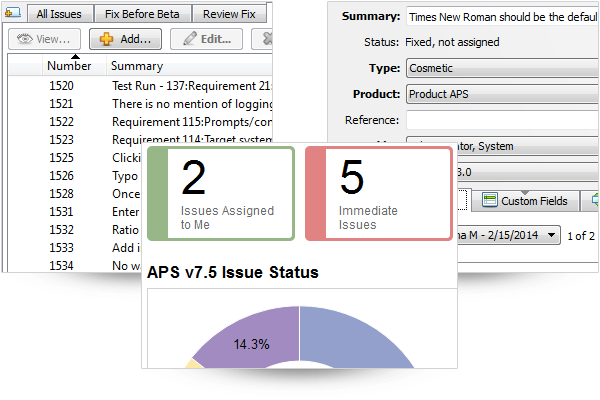 The issue management module allows users to categorize, organize, and close issues