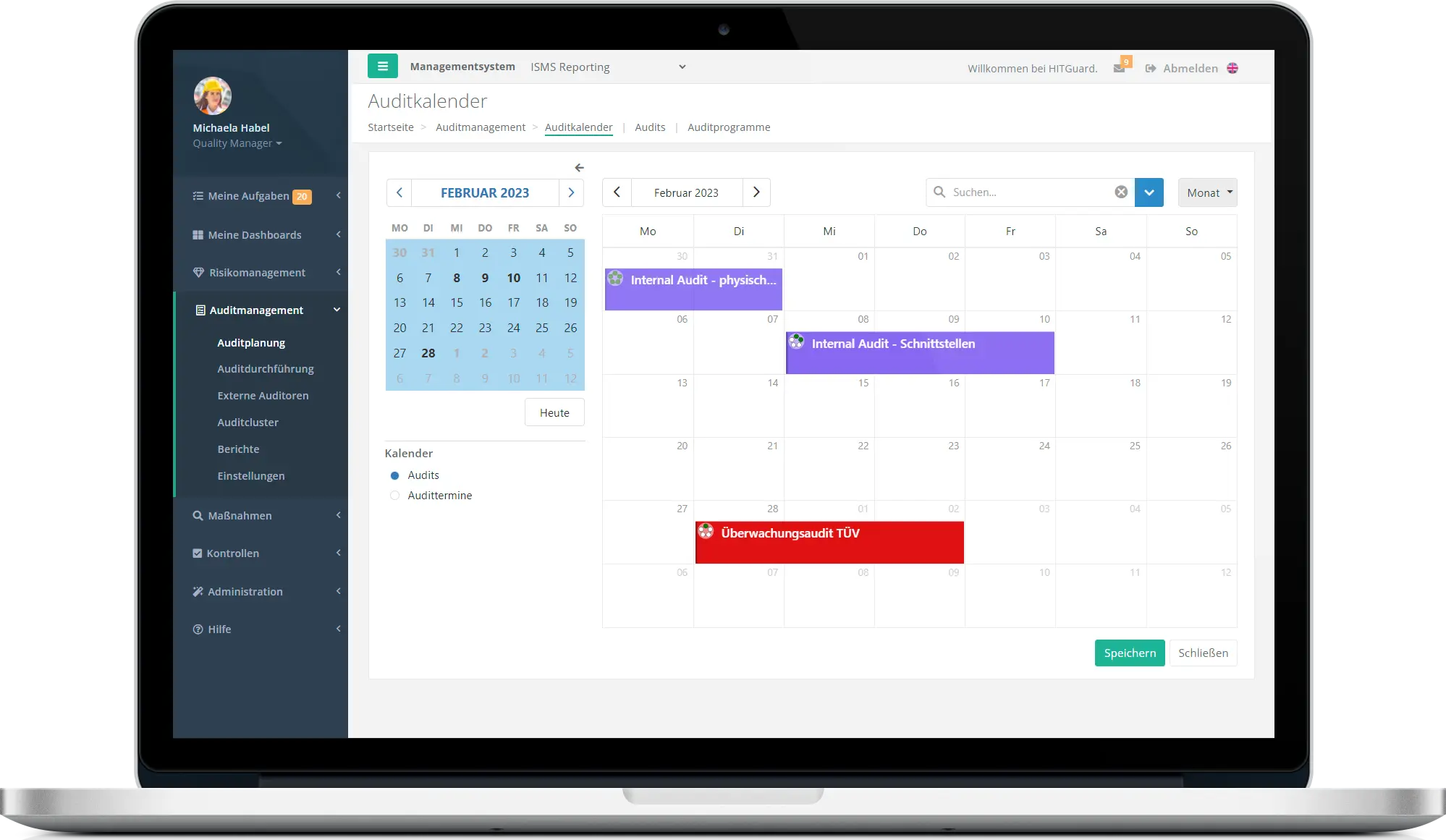 HITGuard screenshot: Auditmanagement