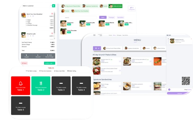 MYDINEHUB screenshot: POS Software
Online Menu
Table Ordering