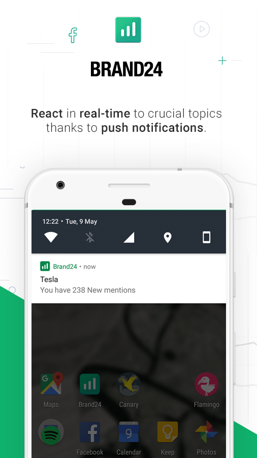 Get notifications for new mentions delivered via push notifications to mobile devices