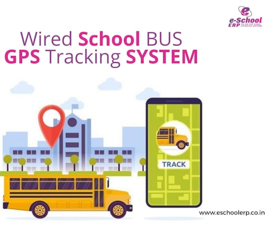 e-School ERP screenshot: school-bus-tracking-system
