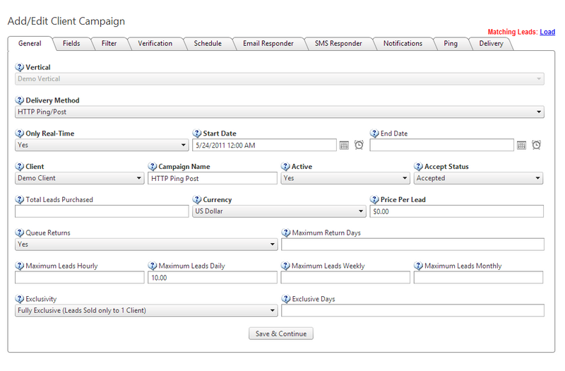 Campaigns are easily configured to post qualified leads directly into any system