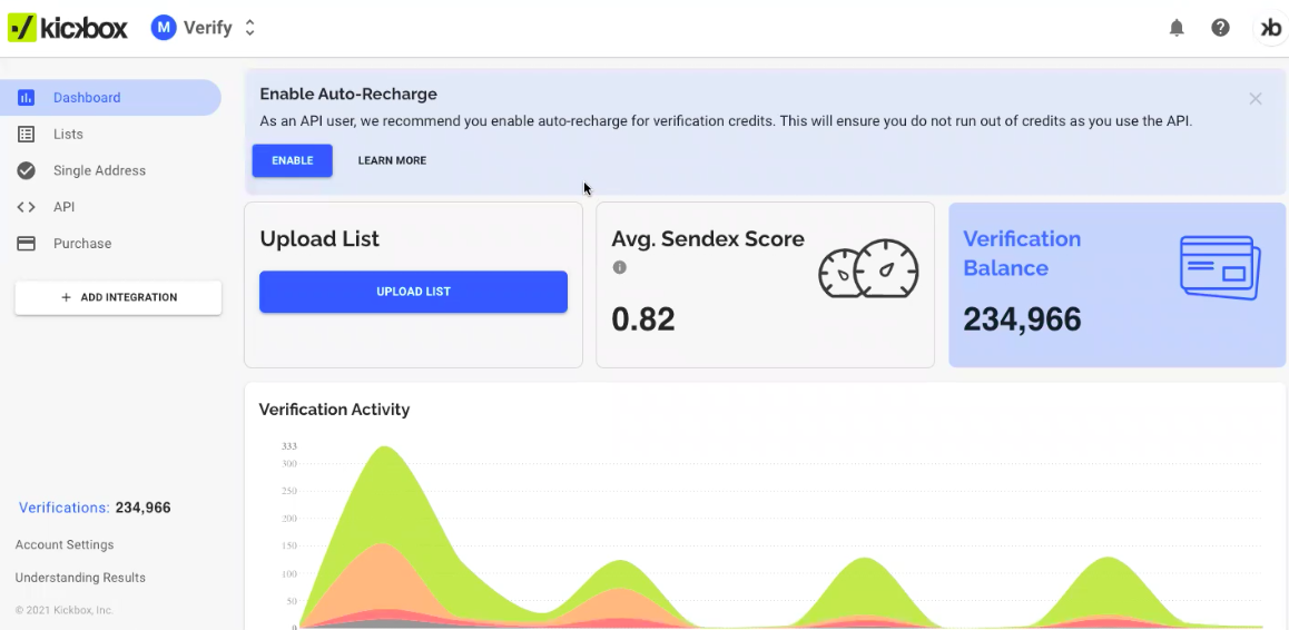 Kickbox Email Verification Logiciel - 1