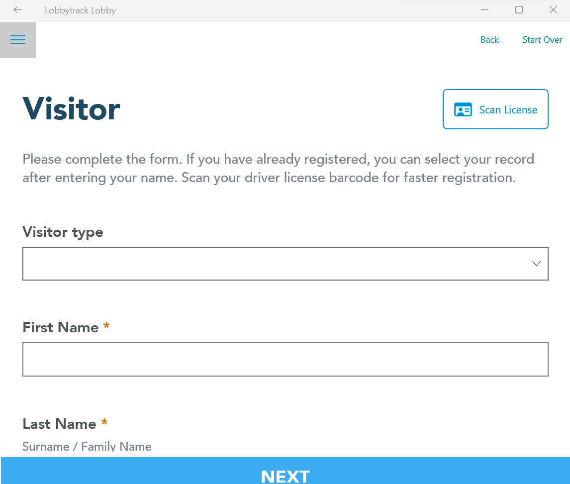 Customize your visitor form