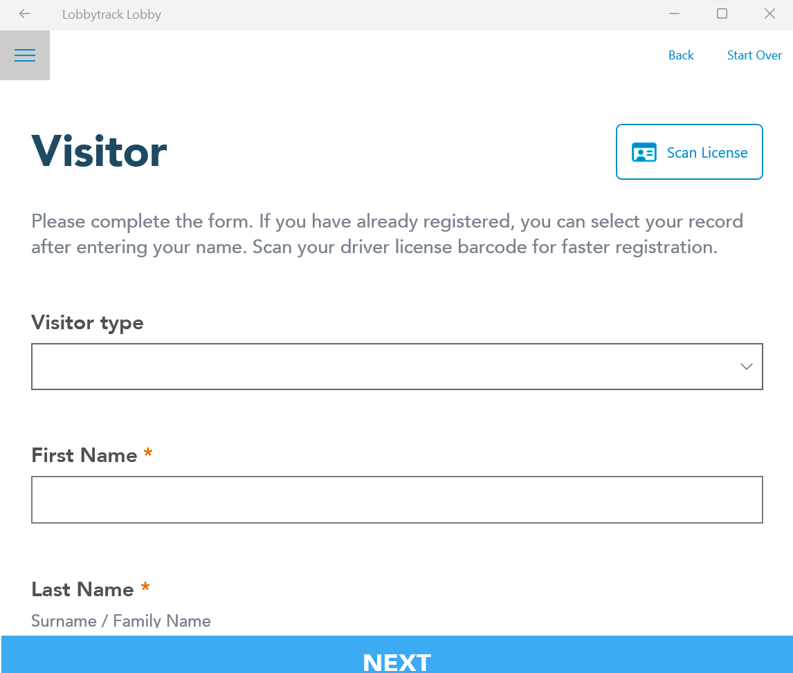 Lobbytrack Software - Customize your visitor form