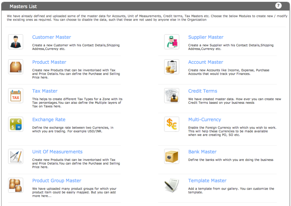 Review tasks from the master data dashboard
