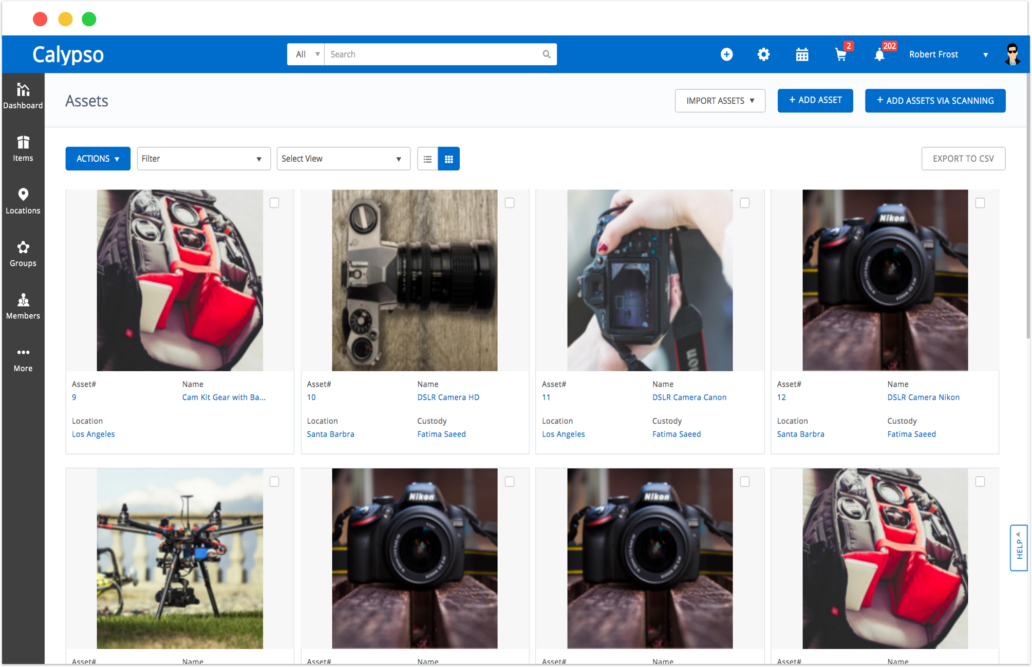 Asset Grid View