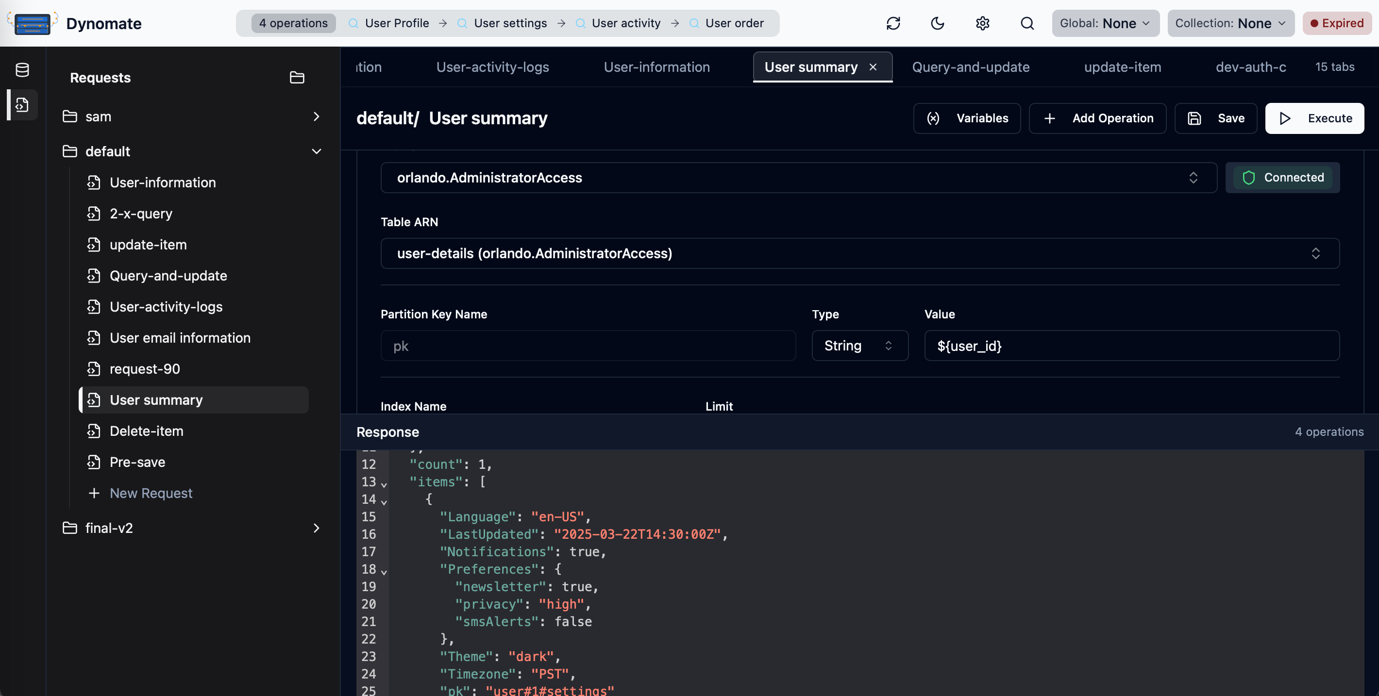 Dynomate Software - Multi-operation requests