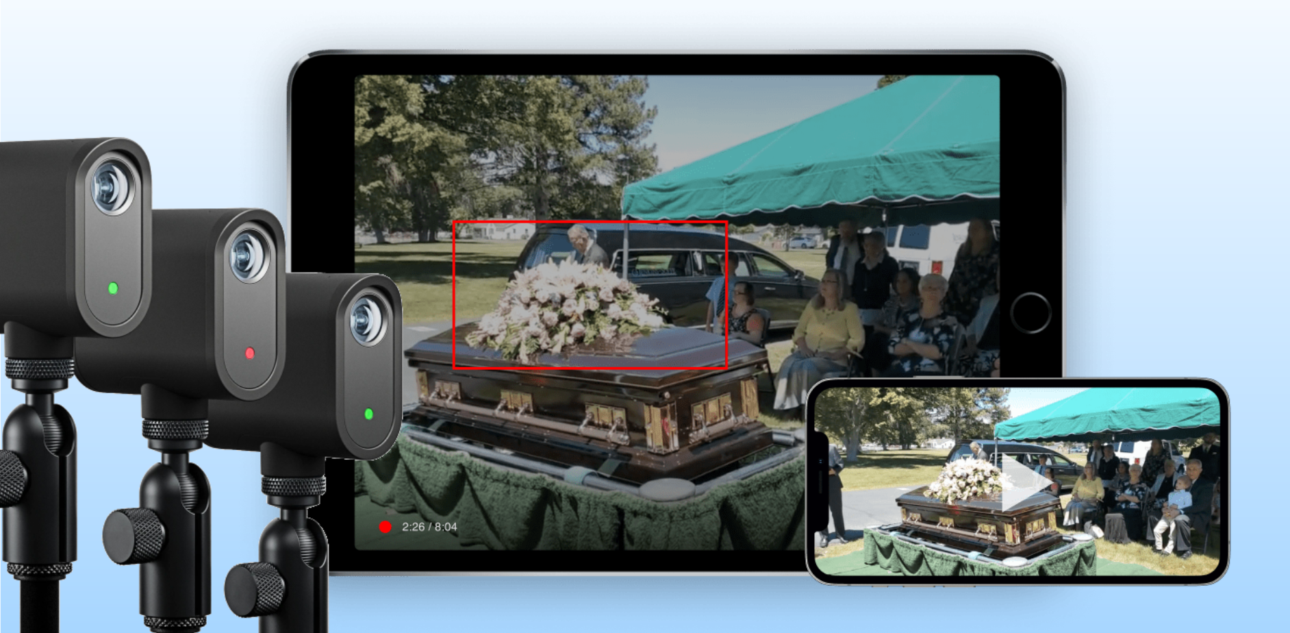 Allow guests to view funeral services digitally by offering funeral live streaming. Host every decedent's live stream on a permanent online memorial where families can honor their loved ones for years to come. Simple setup. Ongoing, detailed support.