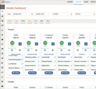 EdOptim screenshot: EdOptim calendar