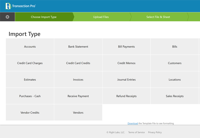 Transaction Pro Software - Transaction Pro import data