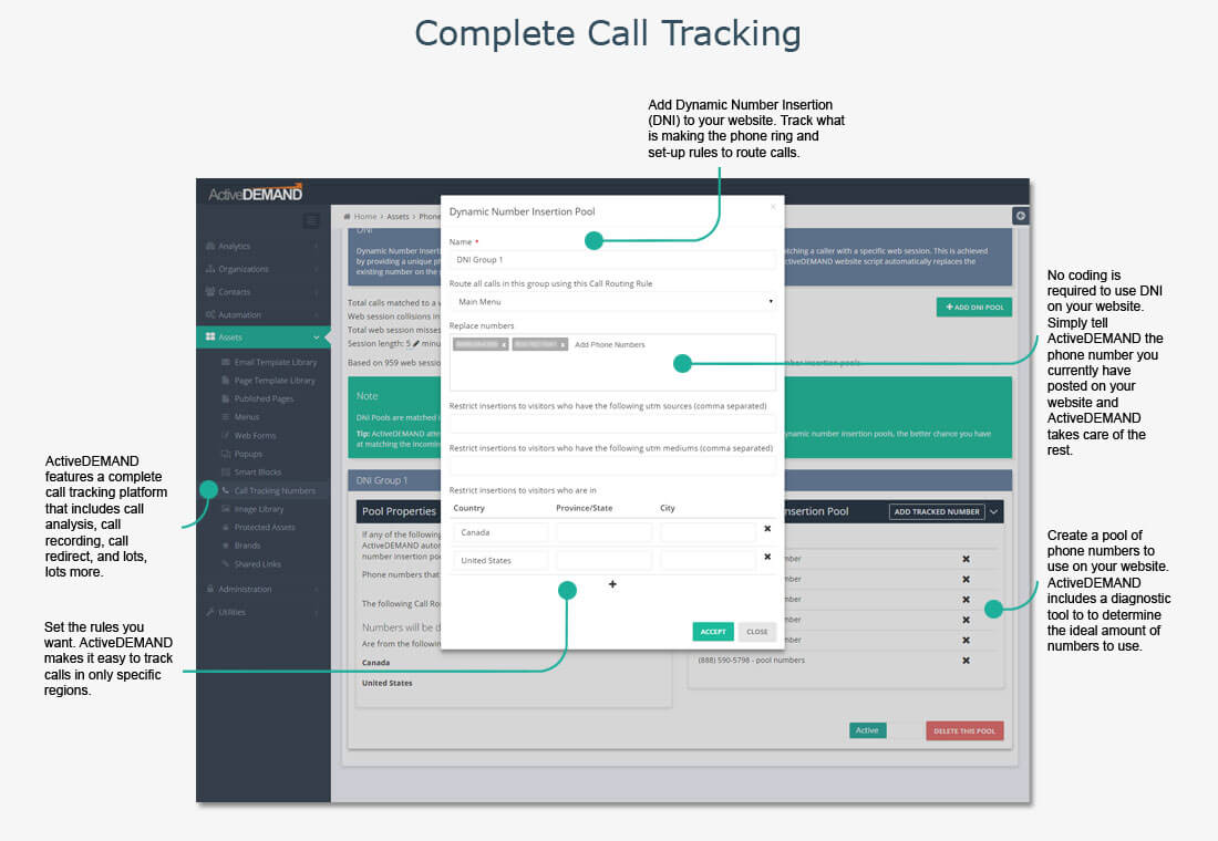 ActiveDEMAND Software - Call Tracking