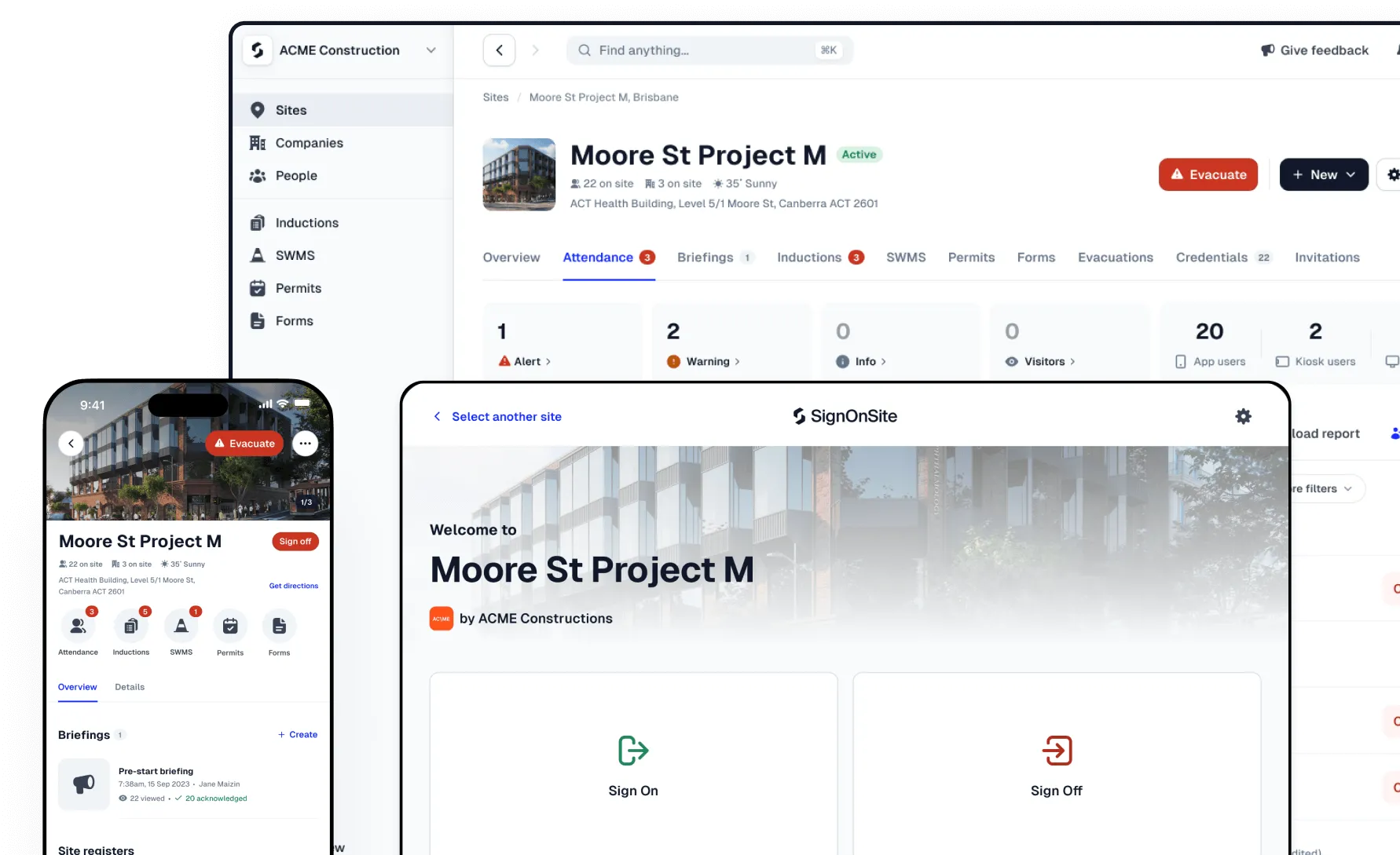 SignOnSite screenshot