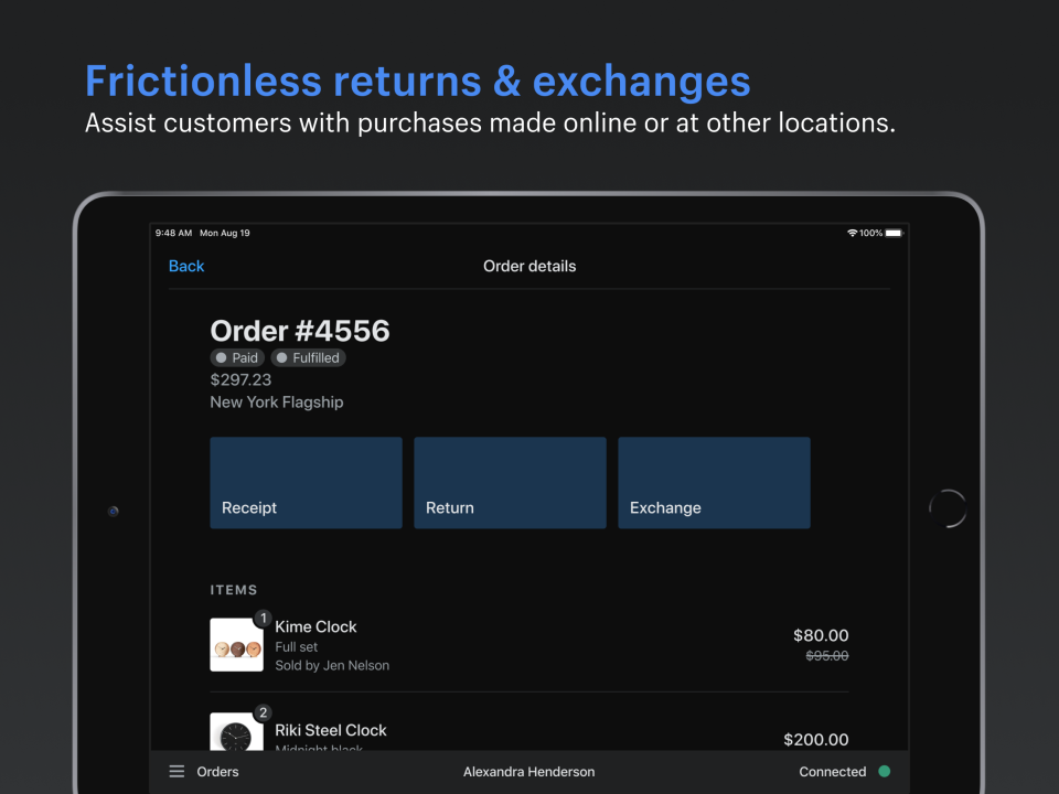 Shopify POS Software - Frictionless returns