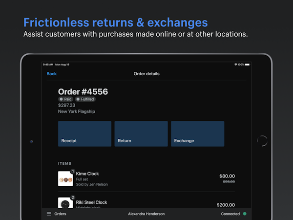 Shopify POS Software - Frictionless returns