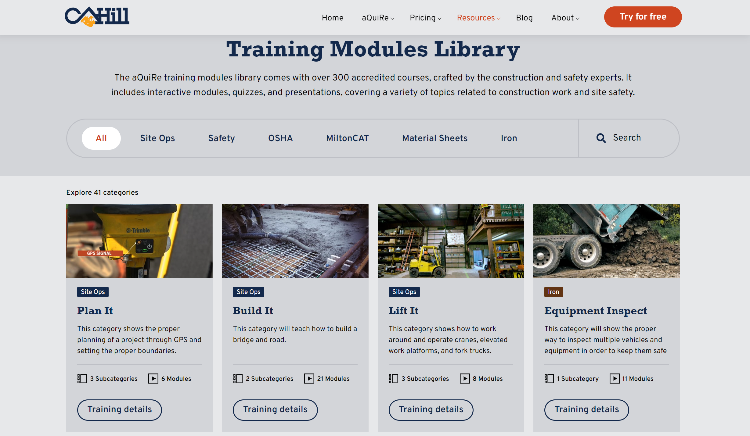 Training Modules Library