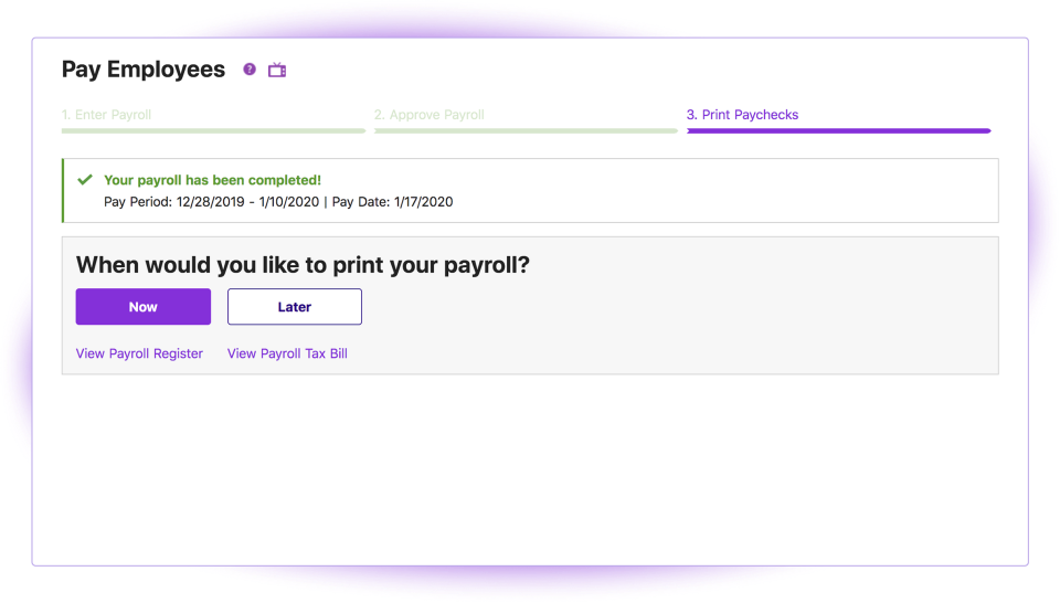Patriot Payroll Software - Step 3 of payroll