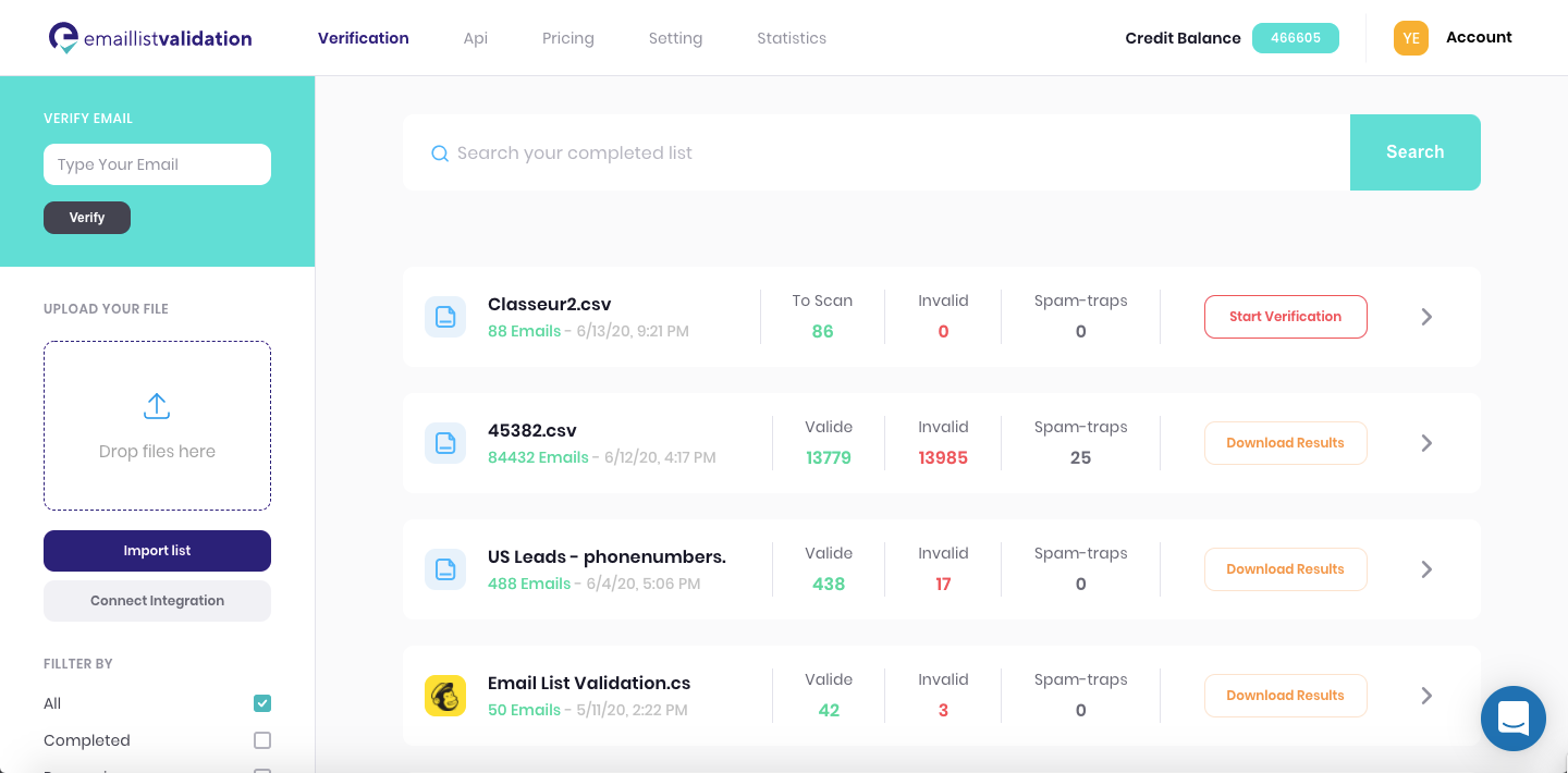 Email List Validation