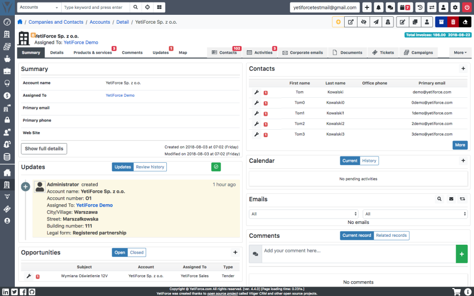 Yetiforce CRM Software - 3