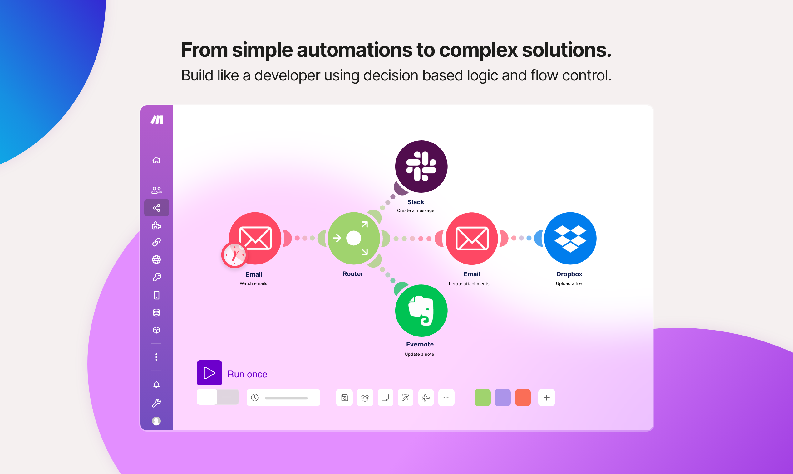 From simple automations to complex solutions.